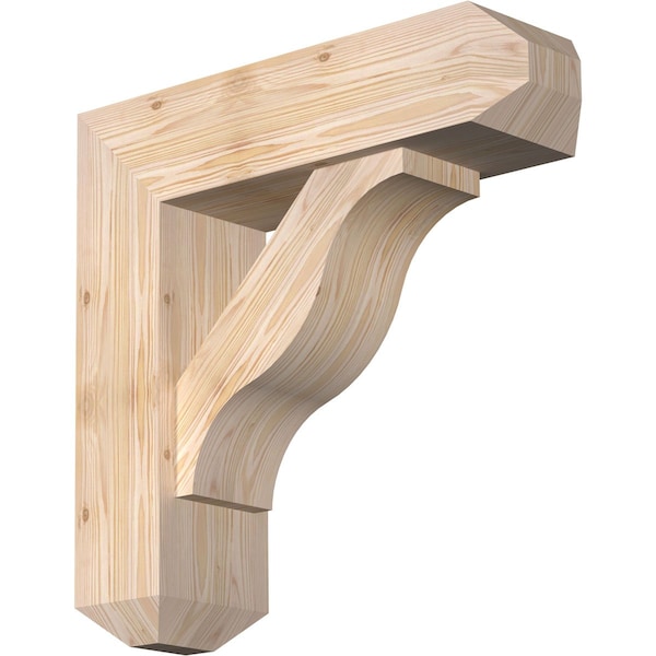 Ekena Millwork Funston Craftsman Smooth Bracket w/ Offset Brace, Douglas Fir, 7 1/2"W x 26"D x 26"H BKT0806X26X26FST04SDF - main